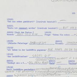 Western questionnaire, answ...