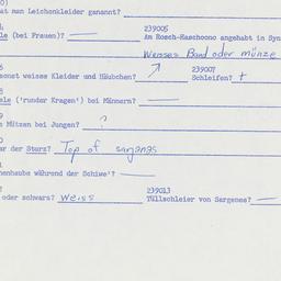 Western questionnaire, answ...