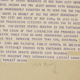 Telegram from David Dubinsk...