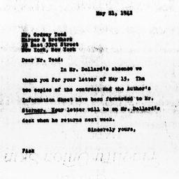 Letter from Florence Anders...