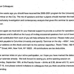 Correspondence, 2000-09-07....