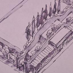 Detail of aerial sketch.