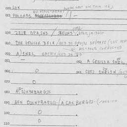 Eastern questionnaire, answ...