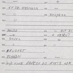 Eastern questionnaire, answ...
