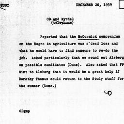 Memorandum from Charles Dol...