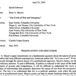 Minutes, 2005-04-21. Studie...