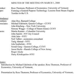 Minutes, 2001-03-01. Econom...