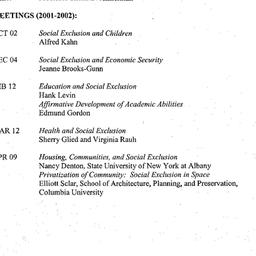 Schedules, Child and Family...