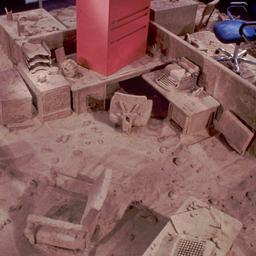 Interior view, sand coated ...