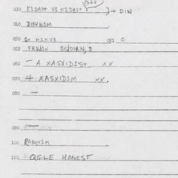 Eastern questionnaire, answ...