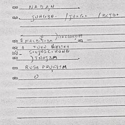 Eastern questionnaire, answ...