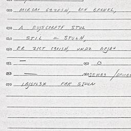 Eastern questionnaire, answ...