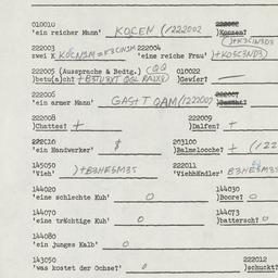 Western questionnaire, answ...