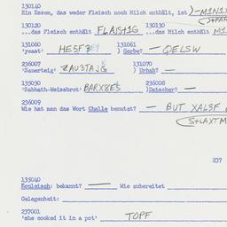 Western questionnaire, answ...