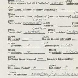 Western questionnaire, answ...