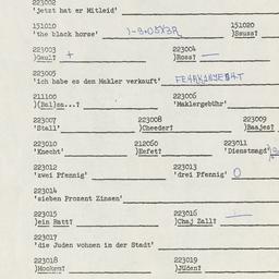 Western questionnaire, answ...