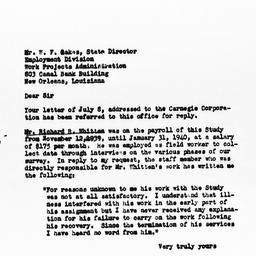 Letter from Rowena S. Hadse...