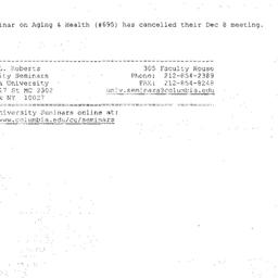 Announcements, 2004-12-08. ...