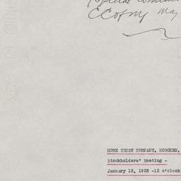Board Meeting, 5/18/1925