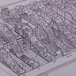 Aerial perspective drawing.