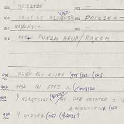 Eastern questionnaire, answ...