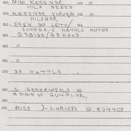 Western questionnaire, answ...