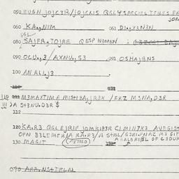 Eastern questionnaire, answ...