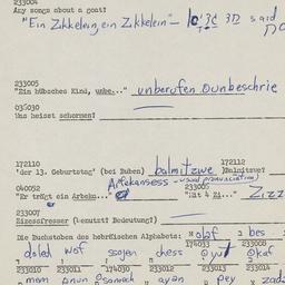 Western questionnaire, answ...