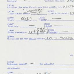 Western questionnaire, answ...