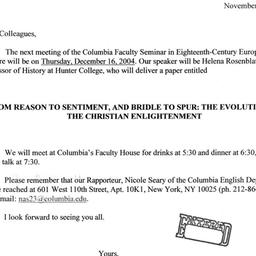 Announcements, 2004-12-16. ...
