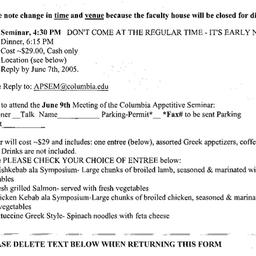Announcements, 2005-06-09. ...