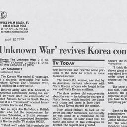 'Unknown war' reviv...
