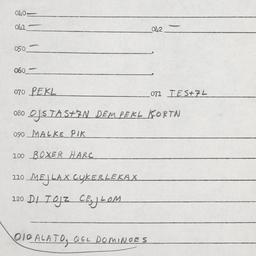 Eastern questionnaire, answ...