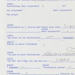 Western questionnaire, answ...