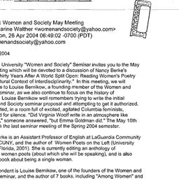 Announcements, 2004-04-26. ...