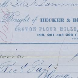 Hecker & Brother. Bill ...