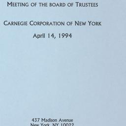 Meeting of the Board of Tru...