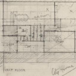 City house: First floor plan