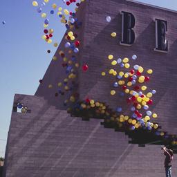Exterior view, detail of ba...