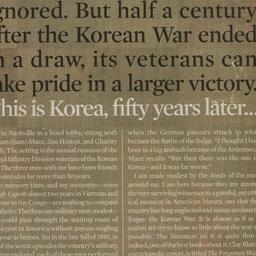 This is Korea, fifty years ...