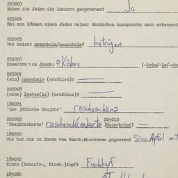 Western questionnaire, answ...