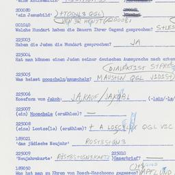 Western questionnaire, answ...