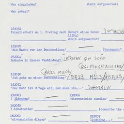 Western questionnaire, answ...