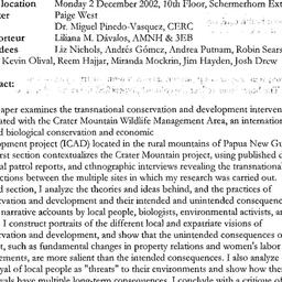 Minutes, 2002-12-02. Ecolog...