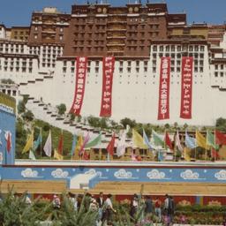 Red Banners and Colorful Fl...