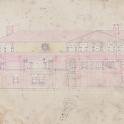 Working drawing: East eleva...