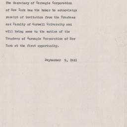 Board Meeting, 9/30/1921