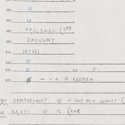 Eastern questionnaire, answ...