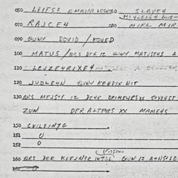 Eastern questionnaire, answ...