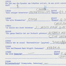 Western questionnaire, answ...